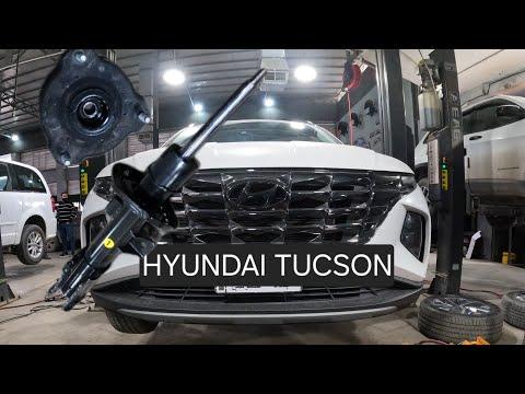 replacing front shock absorber - strut mount ... hyundai tucson 2021-2025 (torque specs)