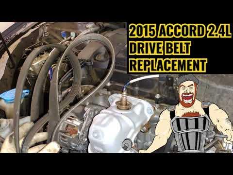 2013 - 2017 HONDA ACCORD 2.4L DRIVE BELT REPLACEMENT 2013 2014 2015 2016 2017