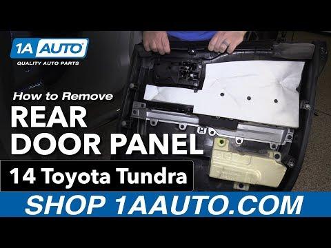 How to Remove Rear Door Panel 14-19 Toyota Tundra
