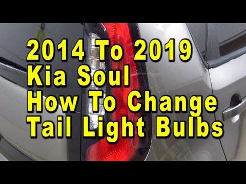 Kia Soul How To Change Tail Light Bulbs 2014 To 2019 2nd Generation With Part Numbers