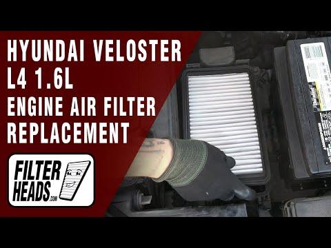 How to Replace Engine Air Filter 2016 Hyundai Veloster L4 1.6L | TA16200, AF5206