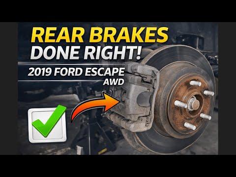 How to replace the rear brakes on a 2019 Ford Escape SE AWD