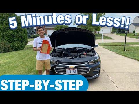 How to Replace the Engine Air Filter on a 2016-2023 Chevrolet Malibu (Engine: Inline 4 1.5L)