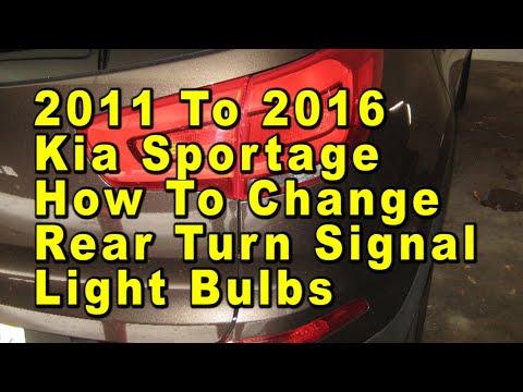 2011 To 2016 Kia Sportage How To Change Rear Turn Signal Light Bulbs With Part Number