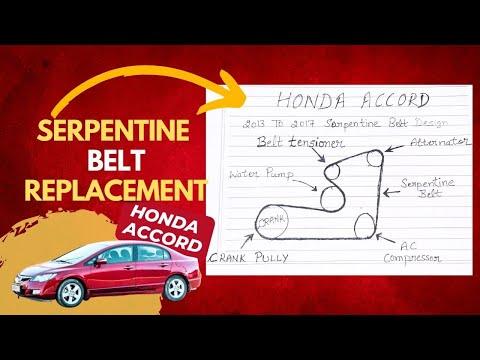 HOW TO REPLACE SERPENTINE BELT 2018 to 2022 Honda Accord