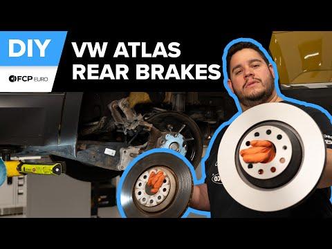 Volkswagen Atlas Rear Brake Pad &amp; Rotor Replacement DIY (2018-2021 VW Atlas MQB, Cross Sport)