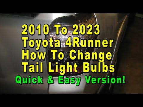 How to Replace Both Taillight (Tail/Brake) Bulbs on a 2000-2024 Toyota 4Runner