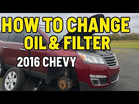 How to change oil &amp; filter on a 2016 chevy Traverse 