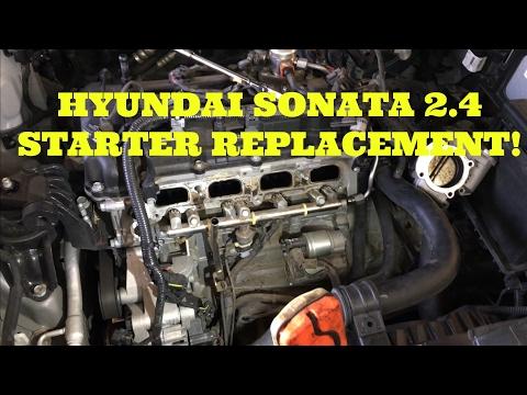 How to Replace the Starter Motor on a 2018-2019 Hyundai Sonata 2.4L (Engine: Inline 4 2.4L)