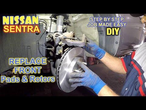 How to replace front brake pads and rotors on Nissan Sentra | Tutorial (DIY)