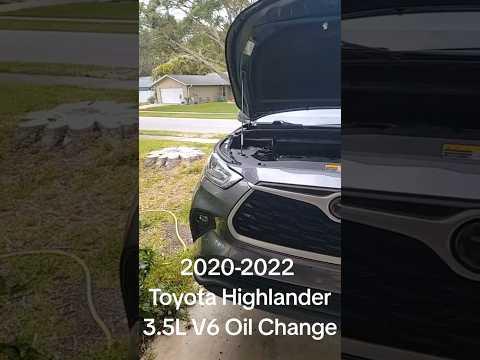 How to change the oil and filter on a 2020-2022 Toyota Highlander 3.5 Liter V6 2GRFKS #automobile