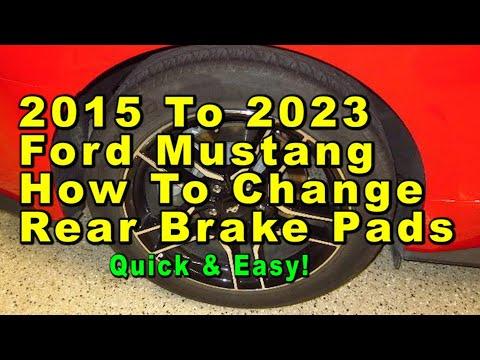 How to Replace Rear Brake Pads on a 2015-2023 Ford Mustang (EPB & Performance Package) (Engine: V8 5.0L | Body: Coupe)