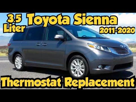 2015 Toyota Sienna Thermostat Replacement (2011-2020) 3.5 Liter #toyota #sienna #diy #autorepair