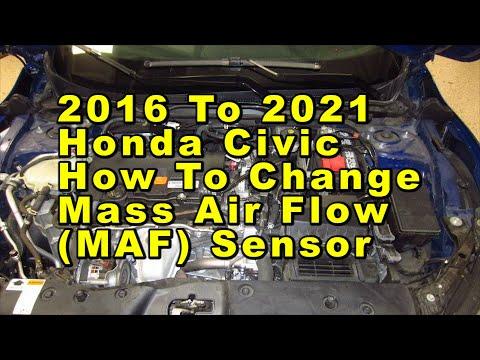 Honda Civic How To Change Mass Air Flow MAF Sensor 2016 To 2021 10th Gen With Part Numbers