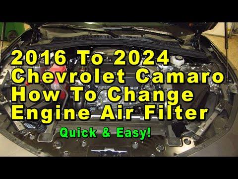 2016 To 2024 Chevrolet Camaro How To Change Engine Air Filter With Part Numbers - Quick &amp; Easy