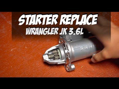 Wrangler JK 3.6 Starter Replace / How to change starter ok Jeep JK