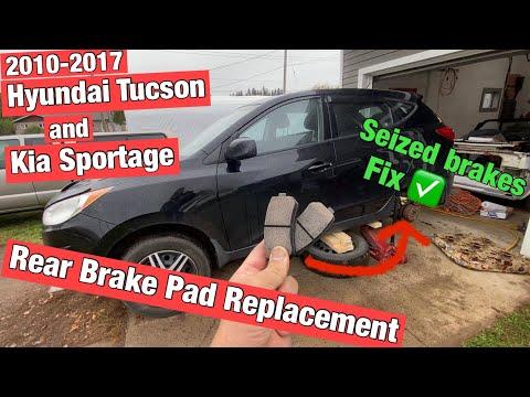 10-17 Hyundai Tucson rear brake pad replacement.