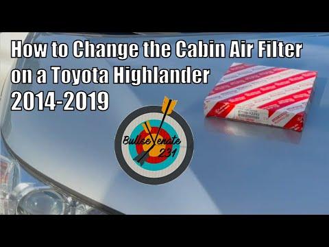 How to Change the Cabin Filter on a 2019 Toyota Highlander - 2014-2019