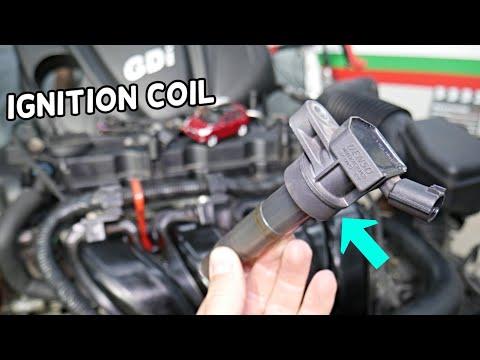 HYUNDAI TUCSON IGNITION COIL REPLACEMENT REMOVAL LOCATION