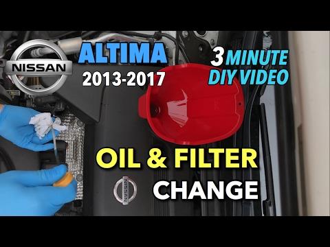 Nissan Altima Oil &amp; Oil Filter Change 2013-2017