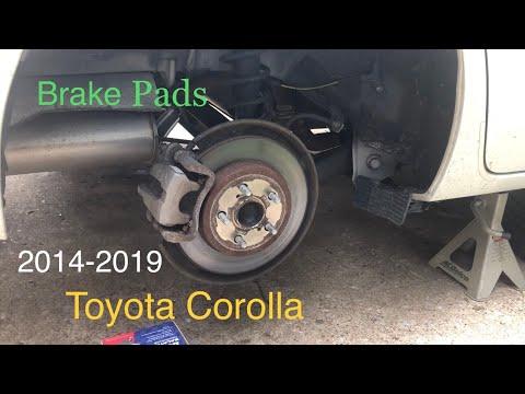 2014-2019 Toyota Corolla how to replace rear brake pads.
