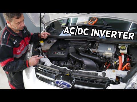 WHERE IS THE AC DC INVERTER CONVERTER ON FORD C-MAX FORD FUSION LINCOLN MKZ HYBRID