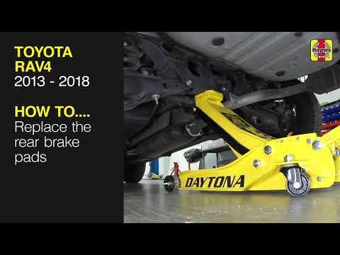 How to Replace the rear brake pads on the Toyota RAV4 2013 to 2018