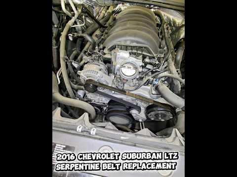 Serpentine Belt Replacement 2016 Chevy Suburban #automobile #automotive #mechanic #chevy
