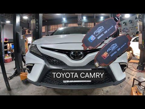 how to replace front brake bads ... toyota camry 2018-2025 (torque specs)
