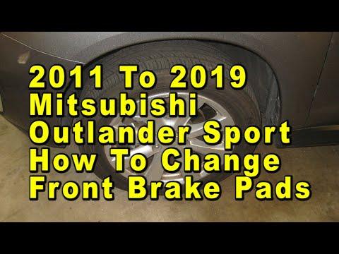 2011 To 2019 Mitsubishi Outlander Sport How To Change Front Brake Pads + Part Numbers &amp; Torque Specs
