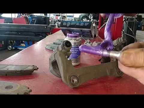 Front brake pad replacement 2016 Toyota Highlander brake rotor.