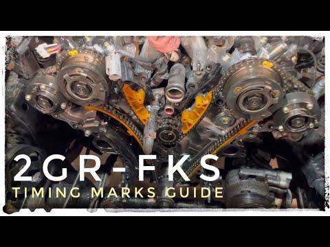 TOYOTA 2GR-FKS (Tacoma/Highlander/Sienna/Camry)• set Timing chain Timing marks - Quick Repair Guide
