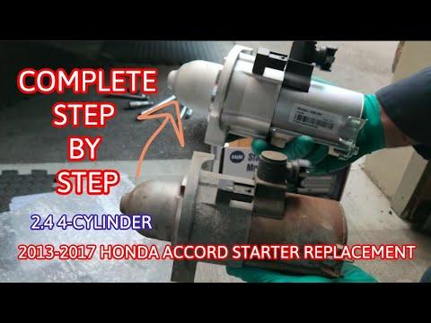 2013-2017 Honda Accord Starter Replacement *COMPLETE STEP BY STEP GUIDE* 2.4 4-Cylinder