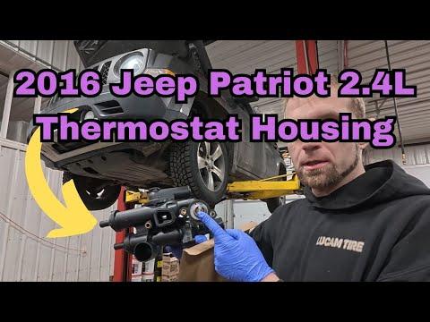 2016 Jeep Patriot Thermostat Housing Change Replace  How To