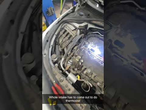 Whole intake has to come out to do thermostat on 3.6L V6 Buick Lacrosse🤣😭
