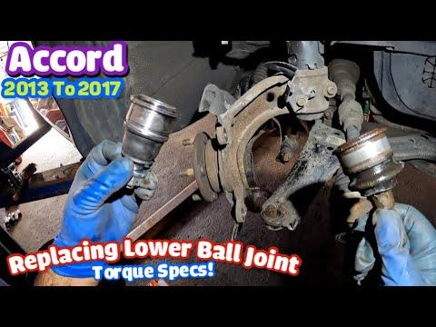 Replacing lower BALL JOINT on Honda Accord 2013  2014  2015  2016  2017