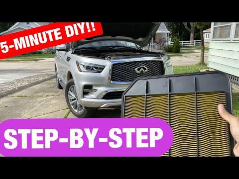 How to Replace the Engine Air Filter on a 2014-2024 INFINITI QX80 (DIY Guide) (Engine: V8 5.6L)