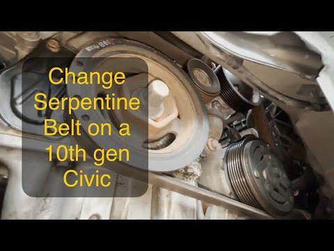 How to Replace the Serpentine Belt on a 2016-2024 Honda Civic (Drive Belt Guide) (Engine: Inline 4 2.0L)