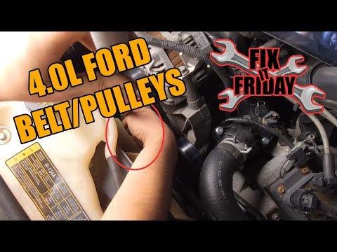 How to Replace Serpentine Belt and Pulleys 2002-2010 Ford Explorer (4.0L V6)