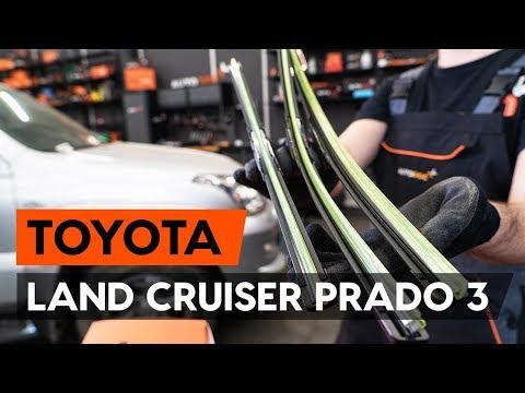 How to change wipers blades / window wipers TOYOTA LAND CRUISER PRADO 3 (J120)  [TUTORIAL AUTODOC]