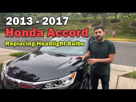 DIY 2013 2014 2015 2016 2017 Honda Accord Replacing Low Beam Headlight Bulbs