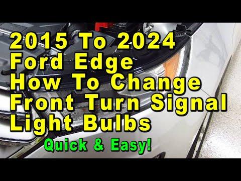 How to Replace Front Turn Signal Bulbs on a 2015-2023 Ford Edge (Bulb vs LED Headlamp)