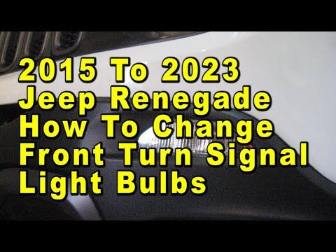 2015 To 2023 Jeep Renegade How To Change Front Turn Signal Light Bulbs With Part Number