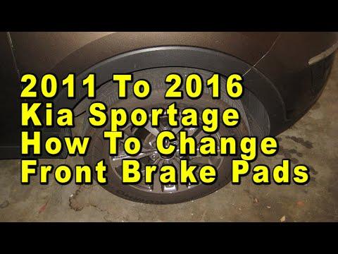 2011 To 2016 Kia Sportage How To Change Front Brake Pads With Part Numbers &amp; Torque Specifications