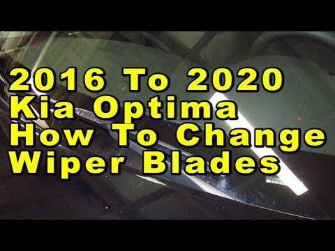 Kia Optima How To Change Wiper Blades 2016 2017 2018 2019 &amp; 2020 4th Gen With Sizes &amp; Part Numbers