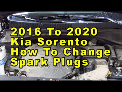 Kia Sorento How To Change Spark Plugs - 3.3L V6 Engine 2016 2017 2018 2019 &amp; 2020 With Part Numbers