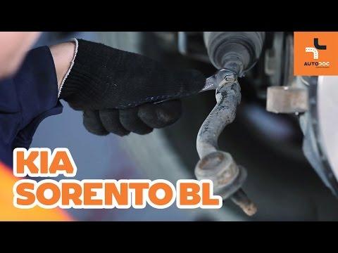 How to change tie rod end / track rod end on KIA SORENTO BL TUTORIAL | AUTODOC