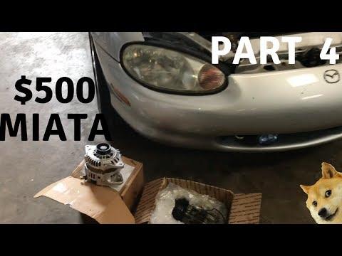 Craigslist $500 Miata Alternator &amp; A/C Compressor Replacement BUY FIX SELL |PART 4|