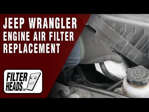 How to Replace Engine Air Filter 2016 Jeep Wrangler 3.6L V6 | AF4025, TA35819