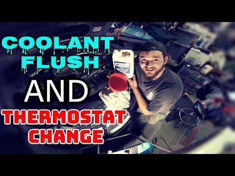 SUBARU EJ255/EJ257/FA20 HOW TO FLUSH COOLANT AND REPLACE A THERMOSTAT!